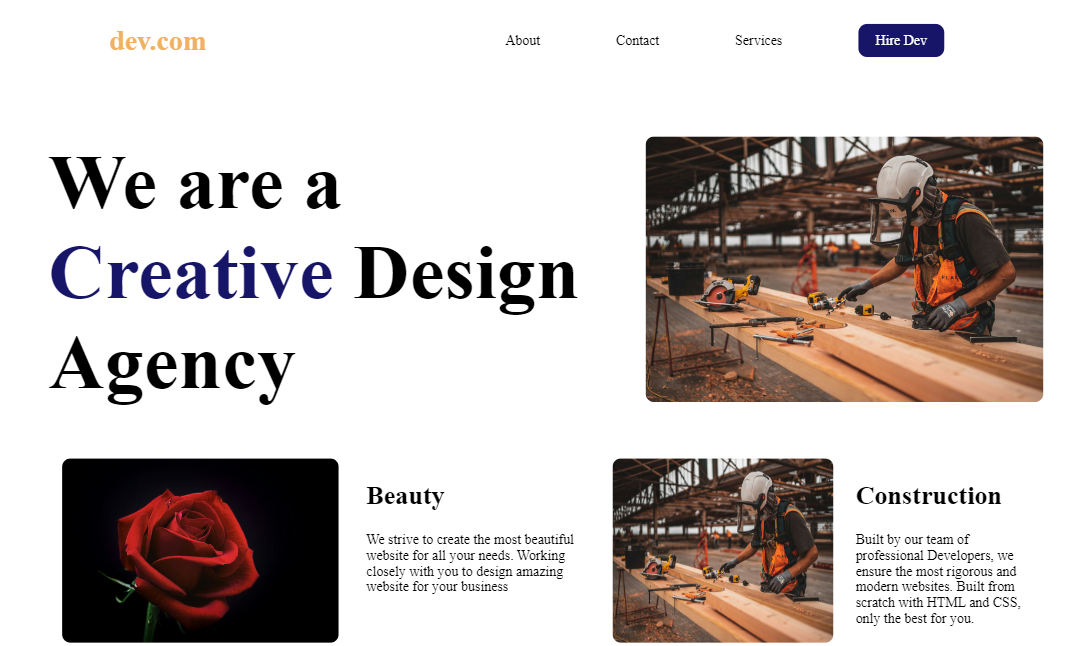 Dev Web page
